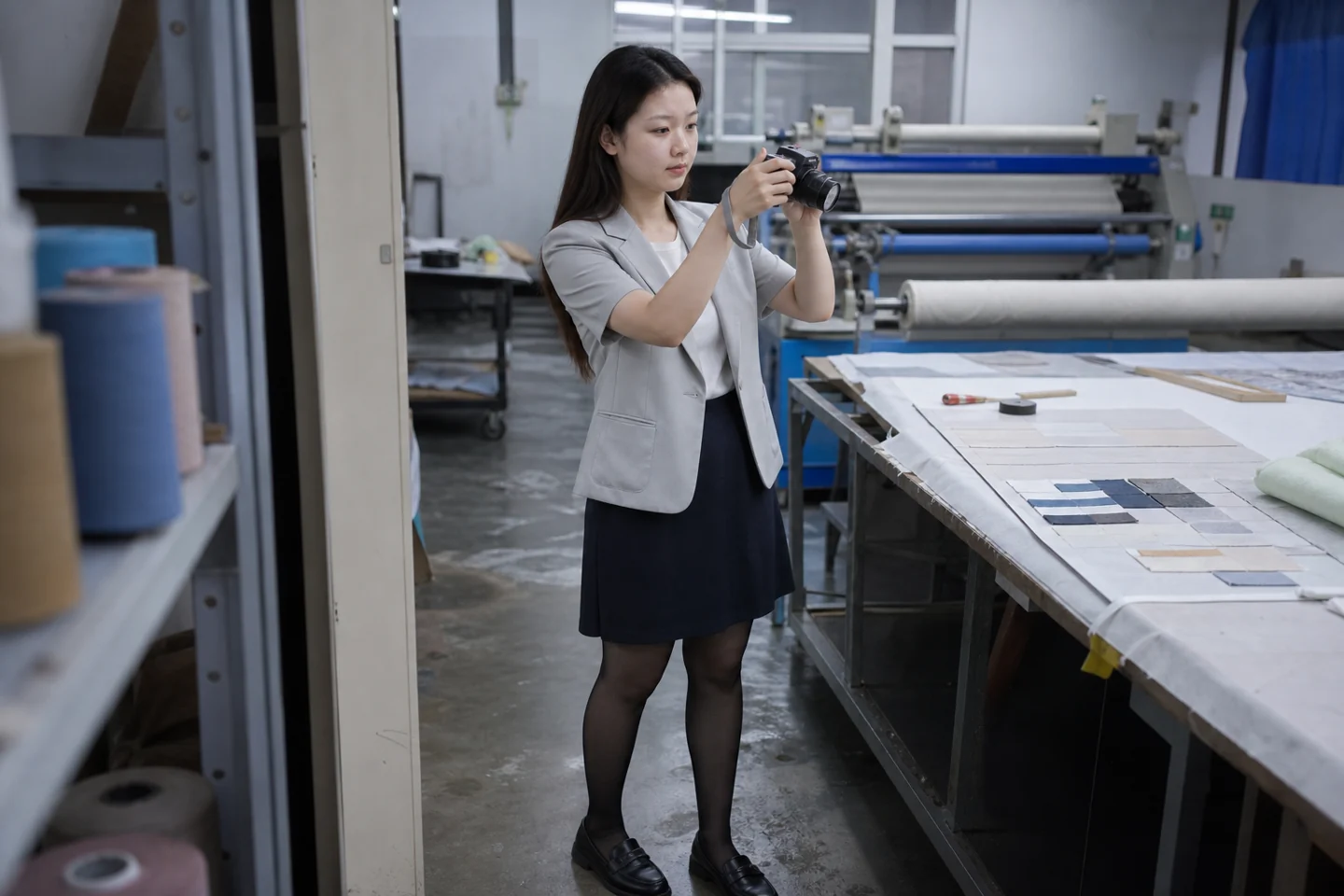 灯芯绒加工交期承诺前销售与技术核对规格现场
