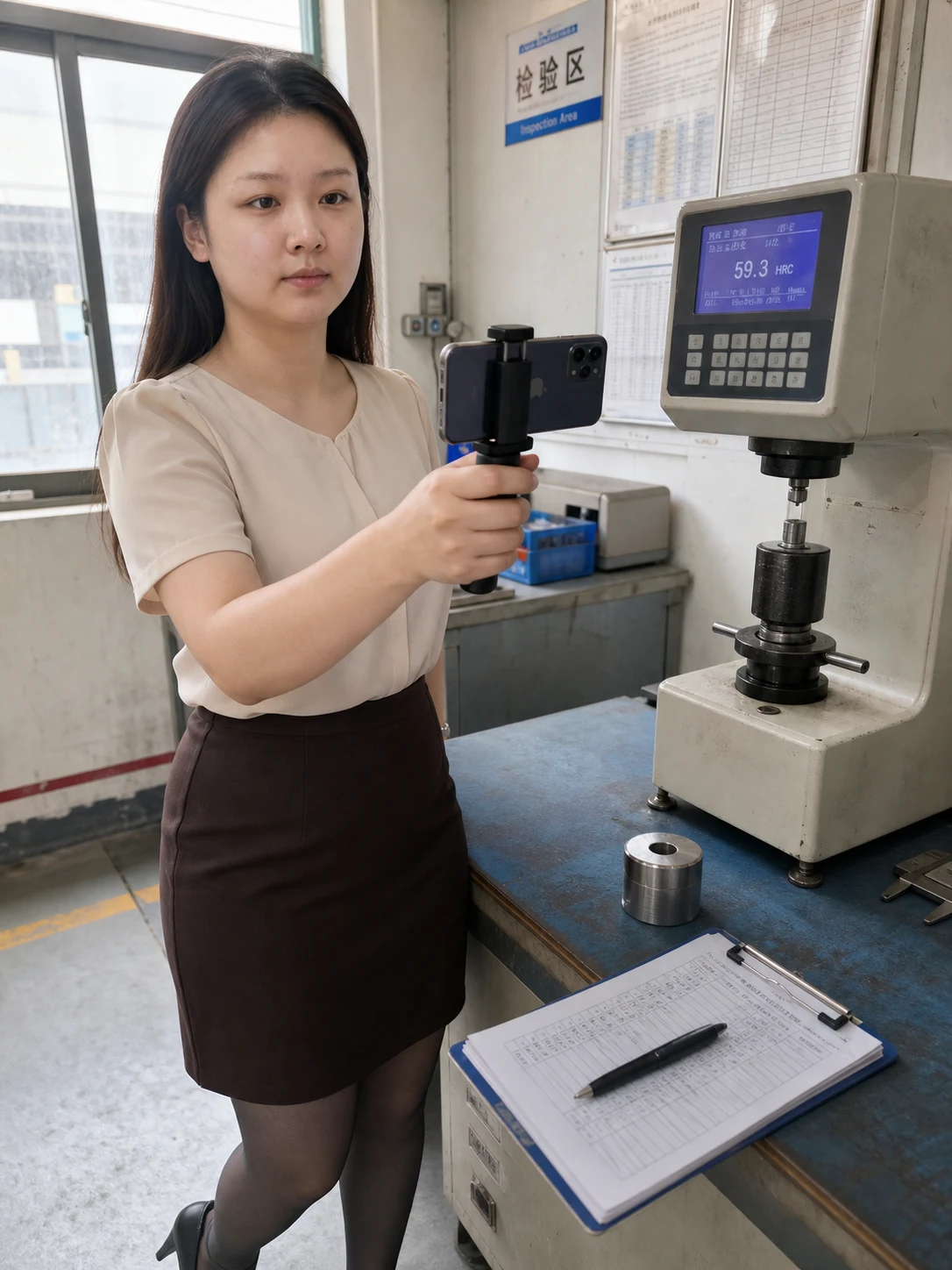 硬度计加工客户退回责任追溯现场