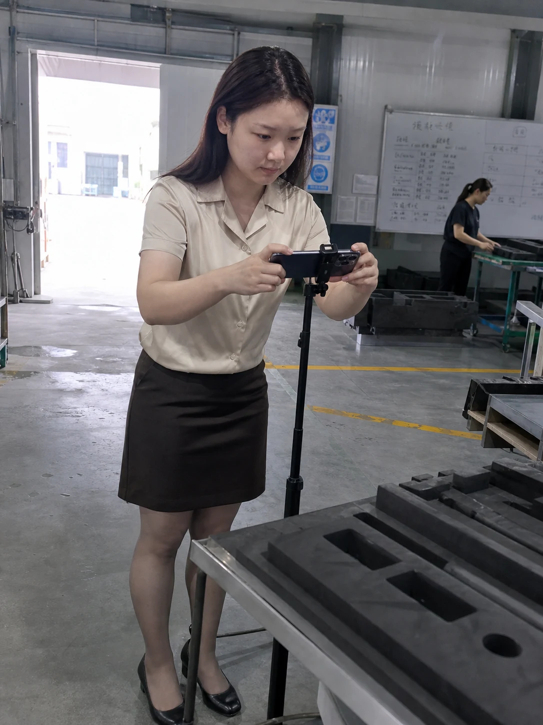 海绵城市加工来料评审现场取材