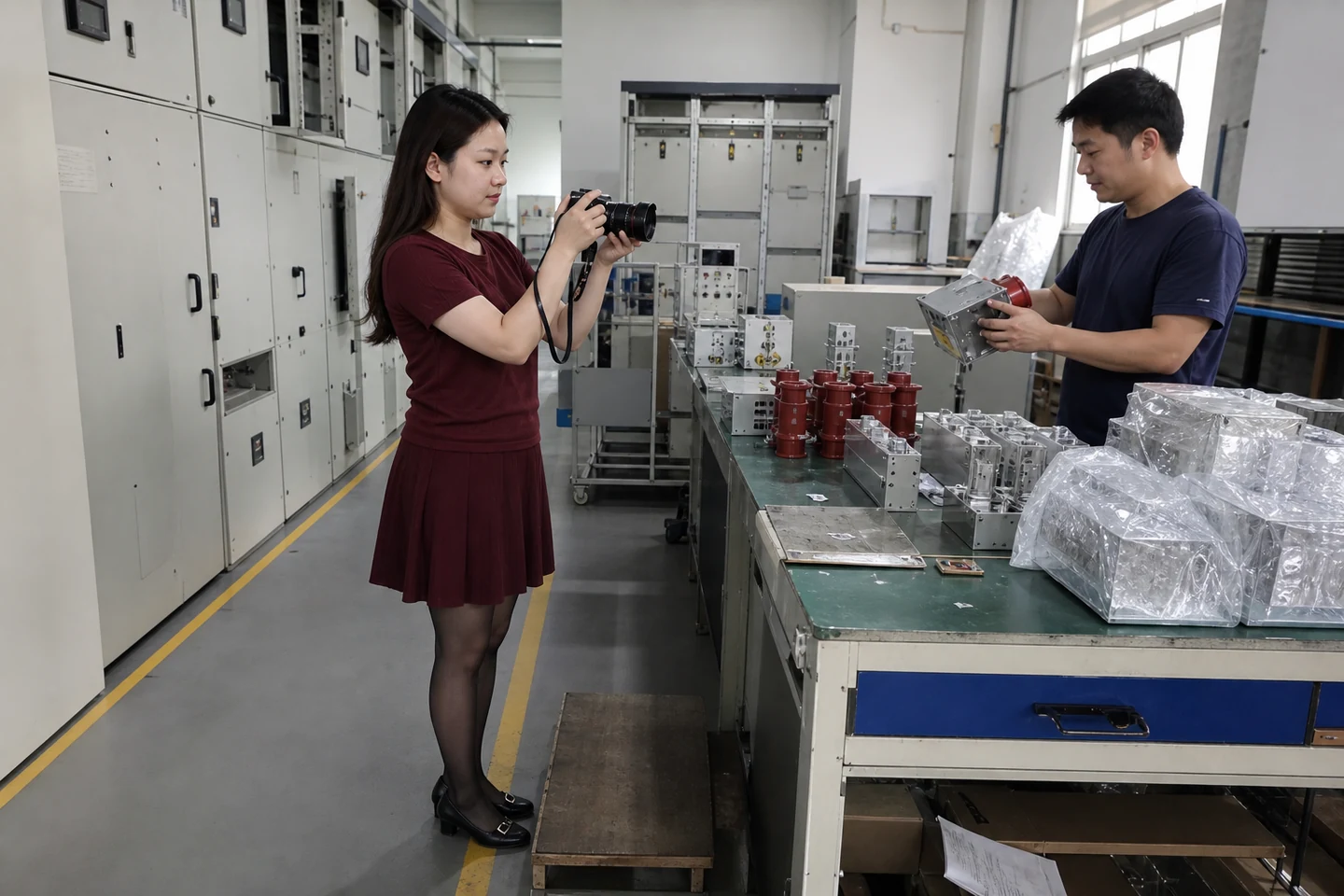 开关柜加工质量追溯现场取材